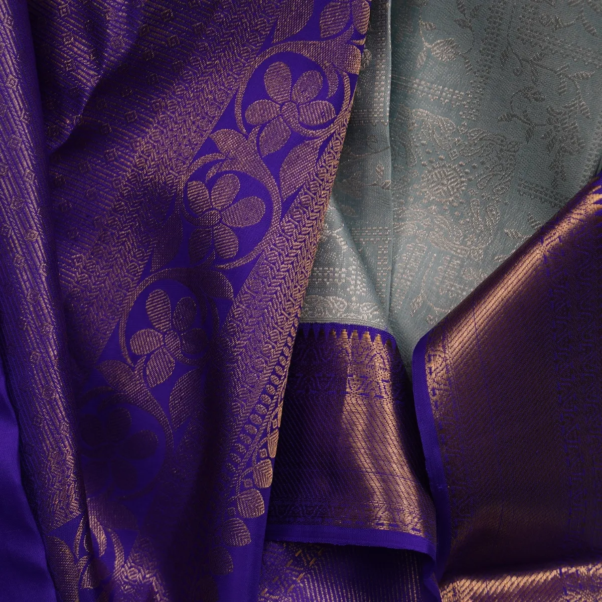 Kanchipuram Handloom Silk Saree Pure Gold Jari