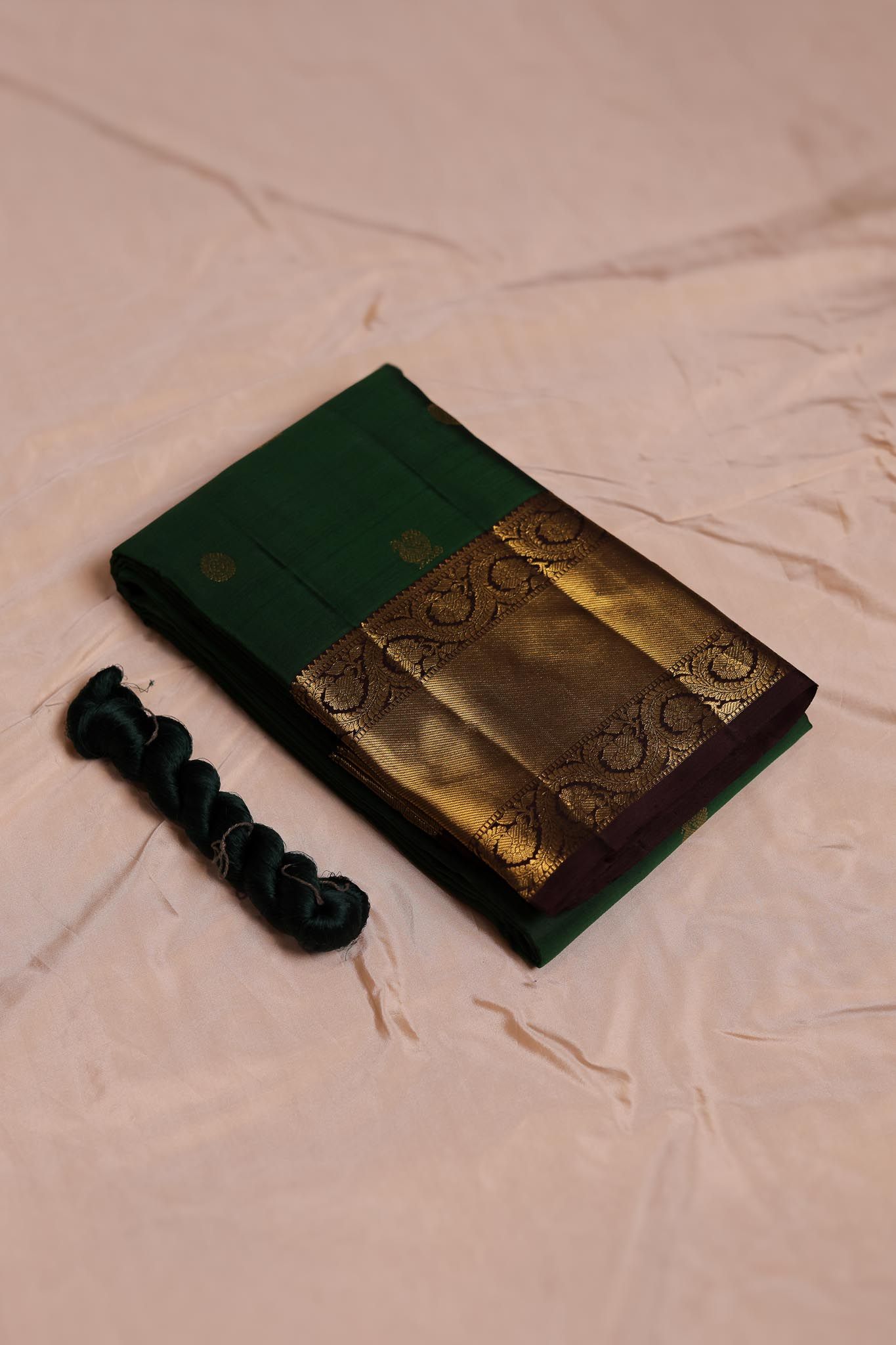 Basil Green Arani Silk Saree