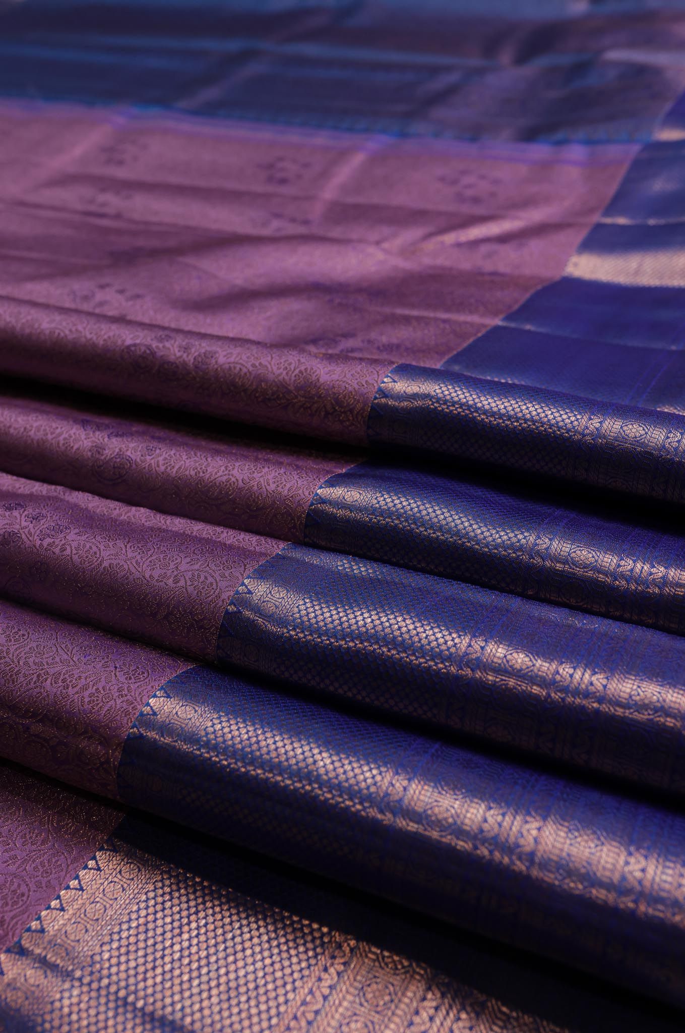 Merun Purple Kanchipuram Silk