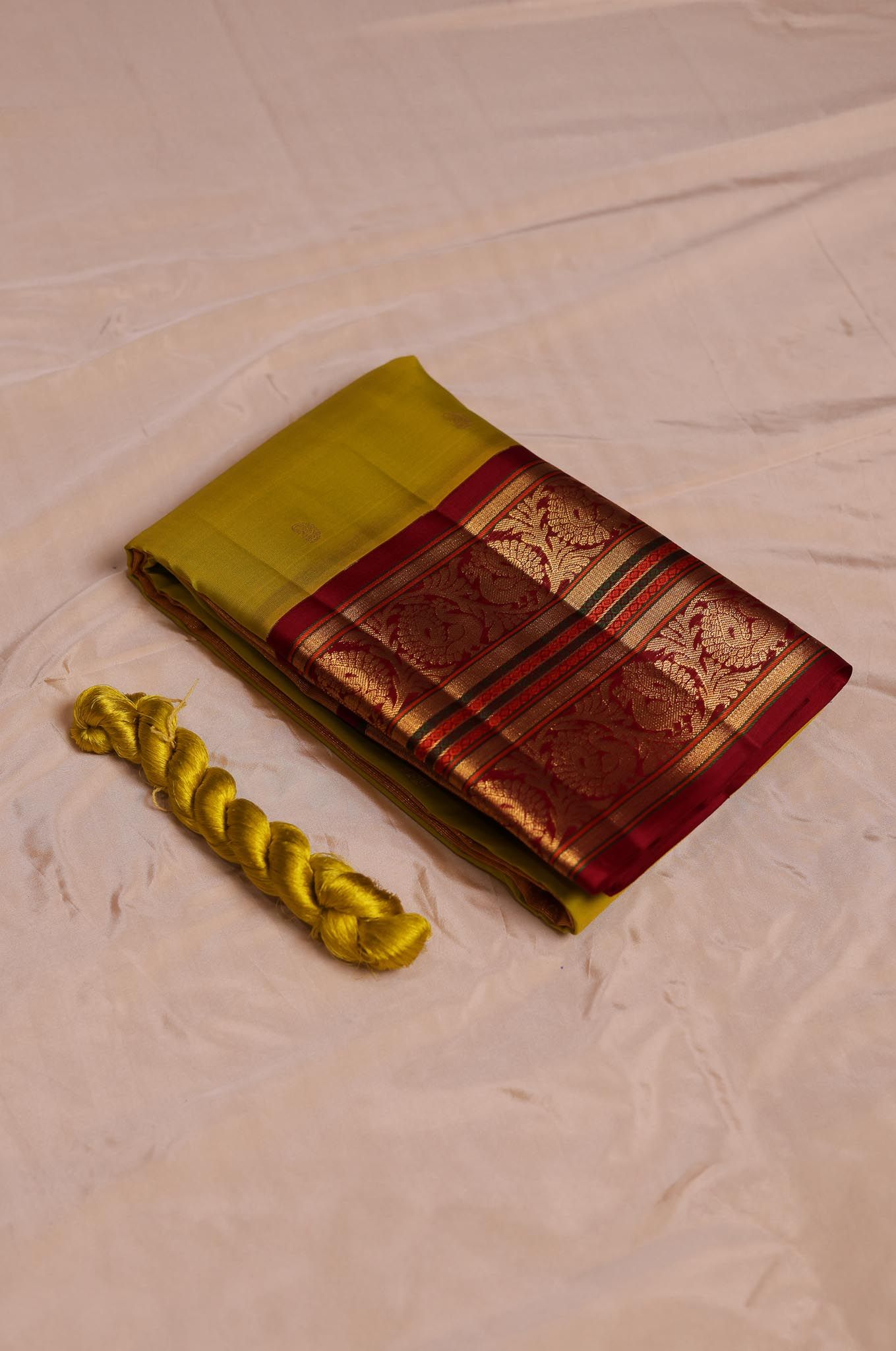 Pear Yellow Arani Silk