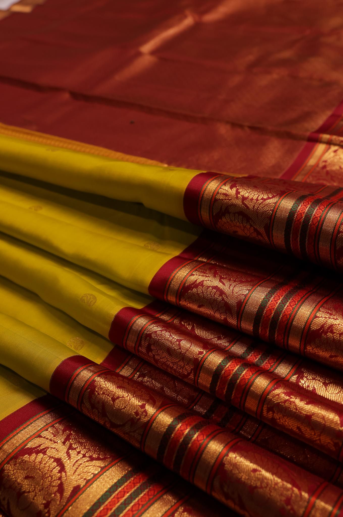 Pear Yellow Arani Silk