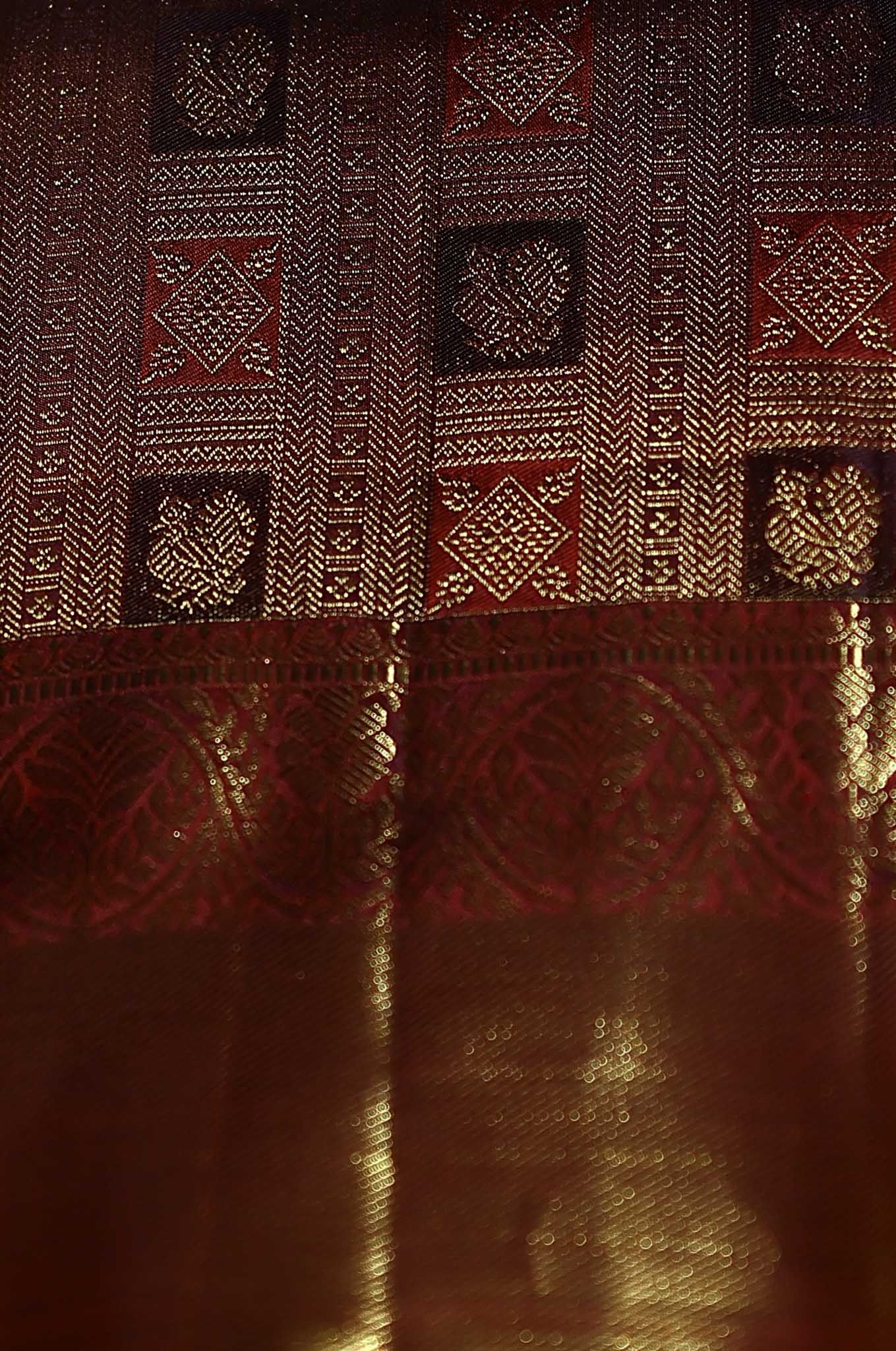 Brunette Kanchipuram Silk Saree
