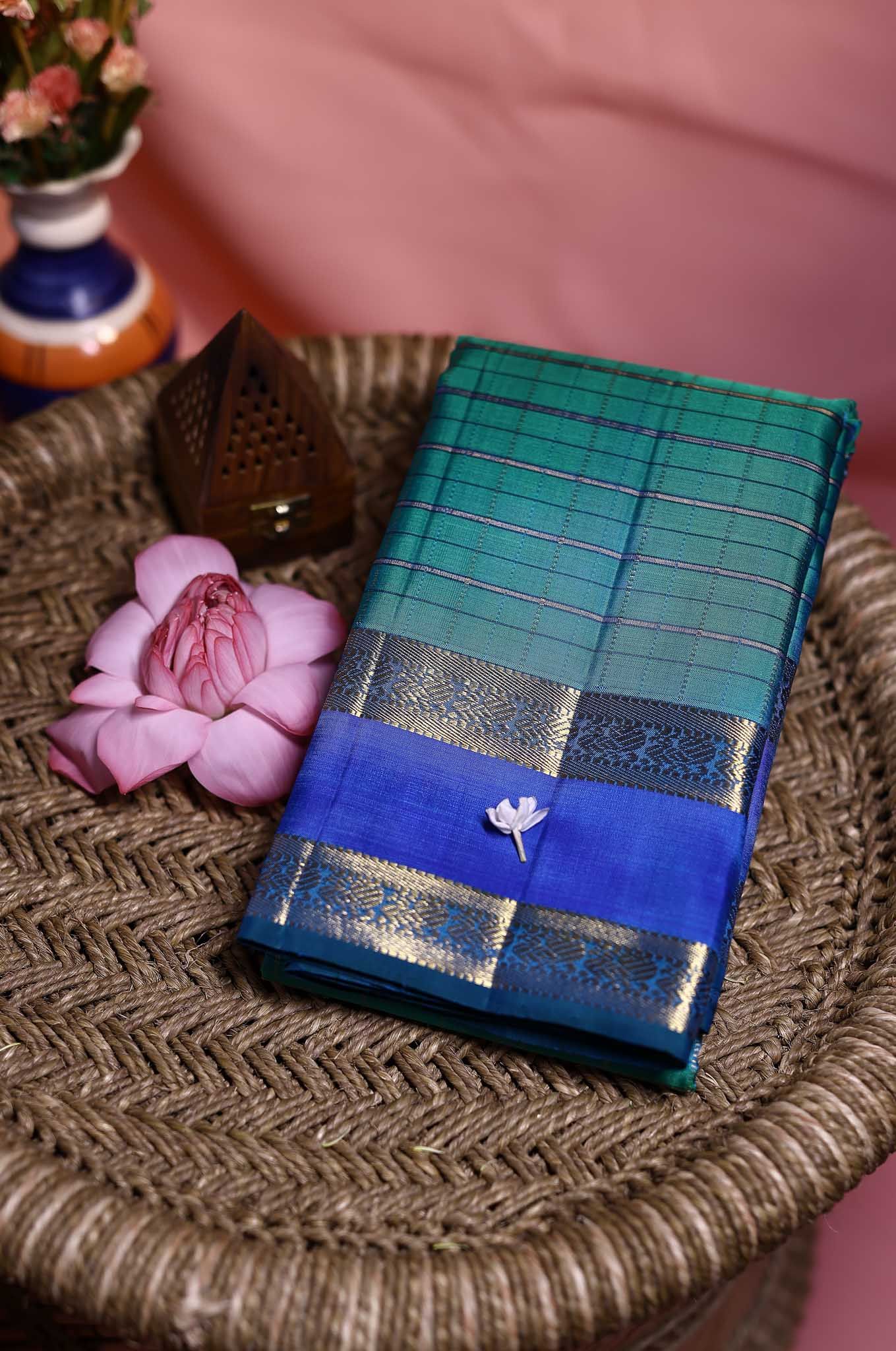 Lush Green Arani Silk Saree