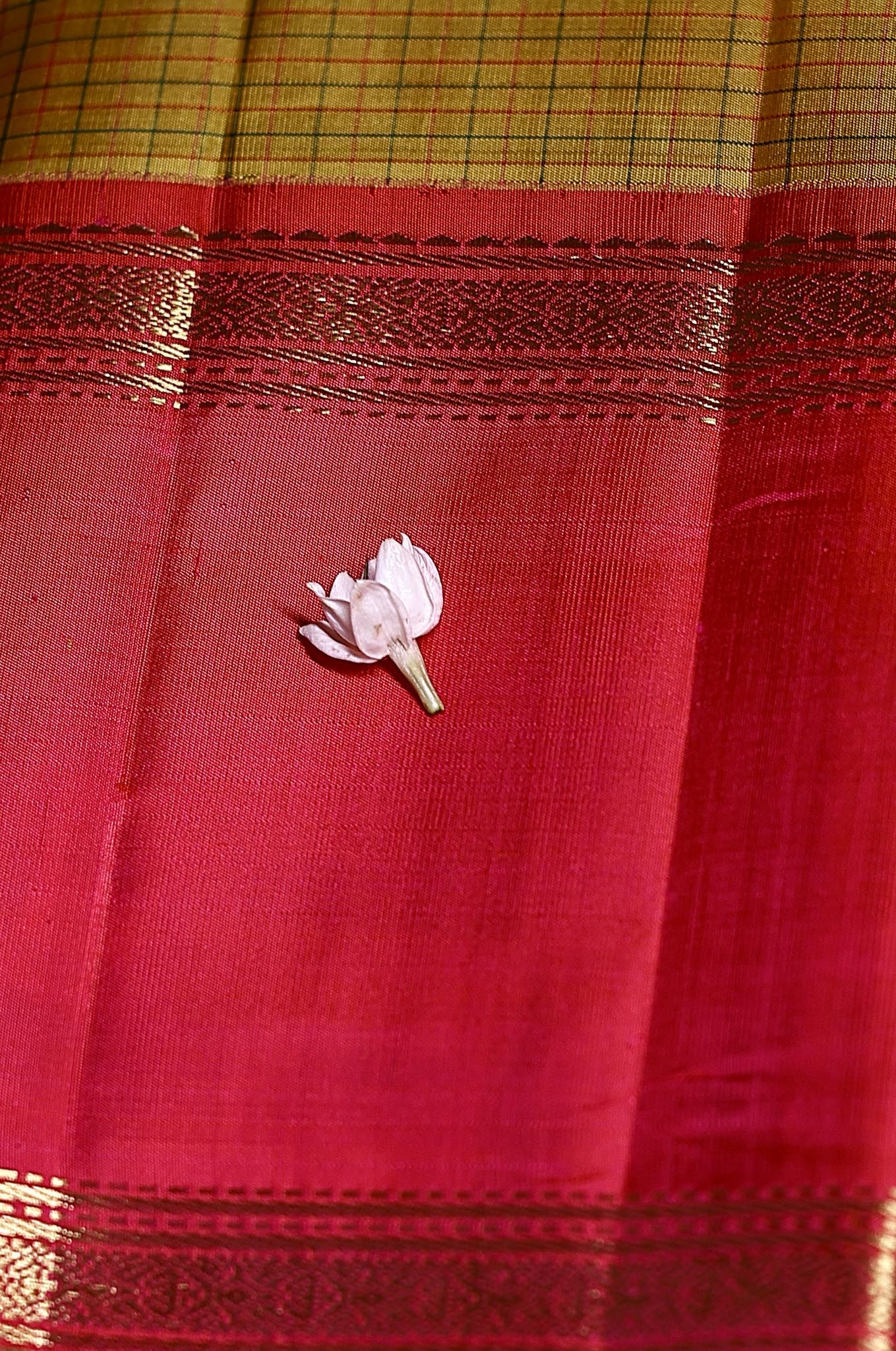 Taxi Yellow Arani Silk Saree