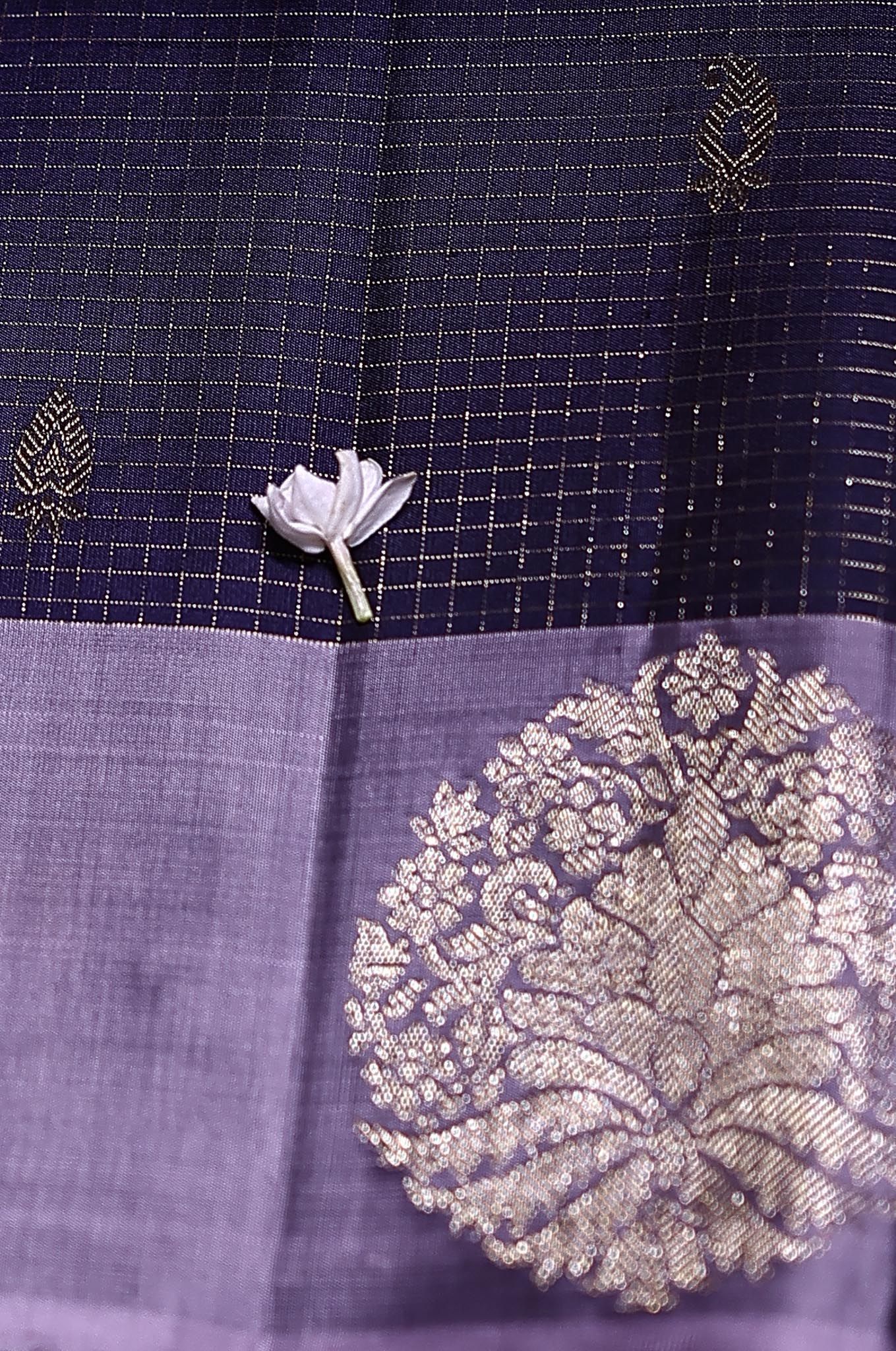 Bluish Violet Arani Silk Saree
