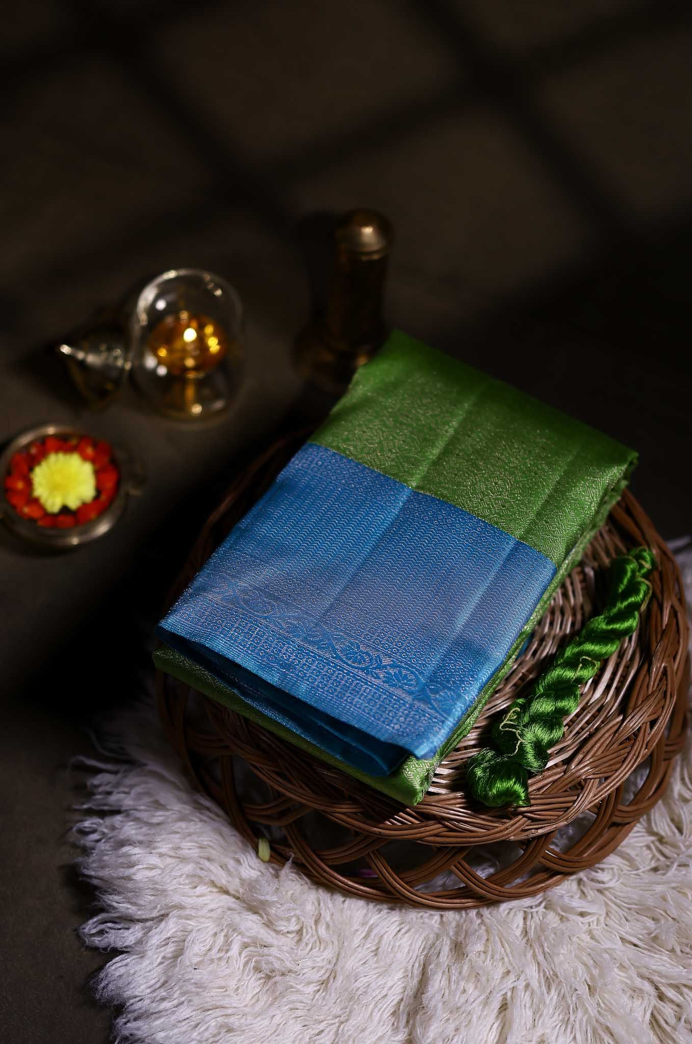 Chromic Yellow Kanchipuram Silk Saree